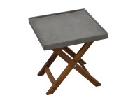 Odkládací stolek Amy světle šedý 400 x 400 x 400 mm