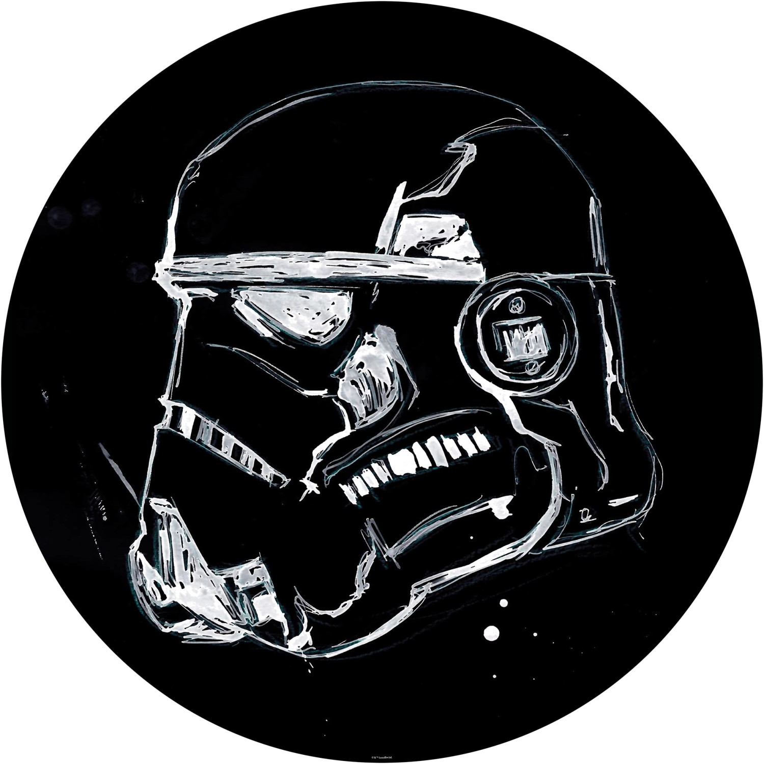 Komar Samolepicí vliesová fototapeta Dot Star Wars Ink Stormtrooper pr. 125 cm