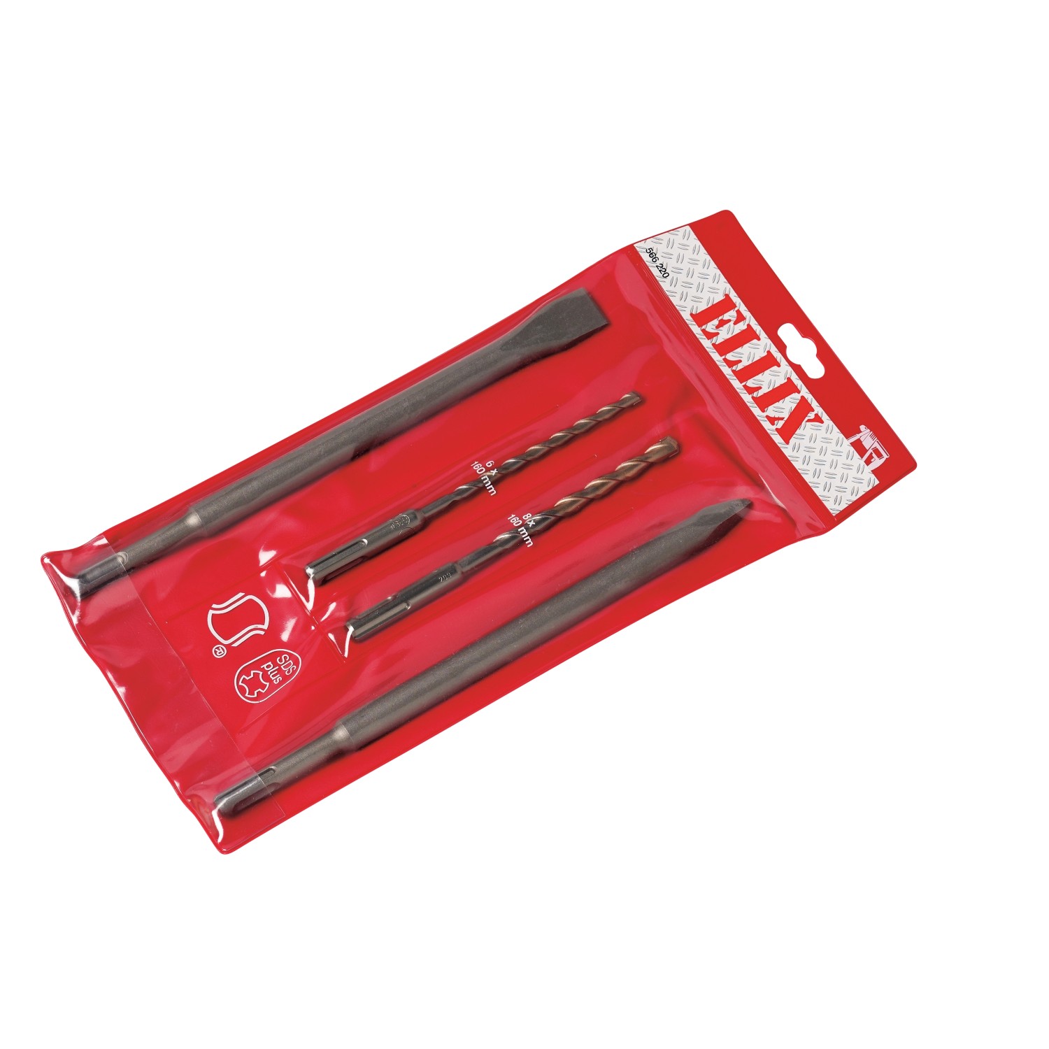 LUX Sada vrtáků a sekáčů SDS - Plus 4dílná