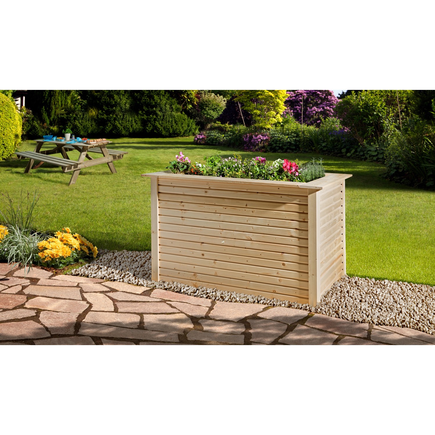 Weka Vyvýšený záhon Profi WekaLine 669, přírodní, 81 x 131 x 91 cm