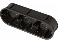 Kombi přístrojová krabice trojitá 218 mm x 75 mm IP20 černá