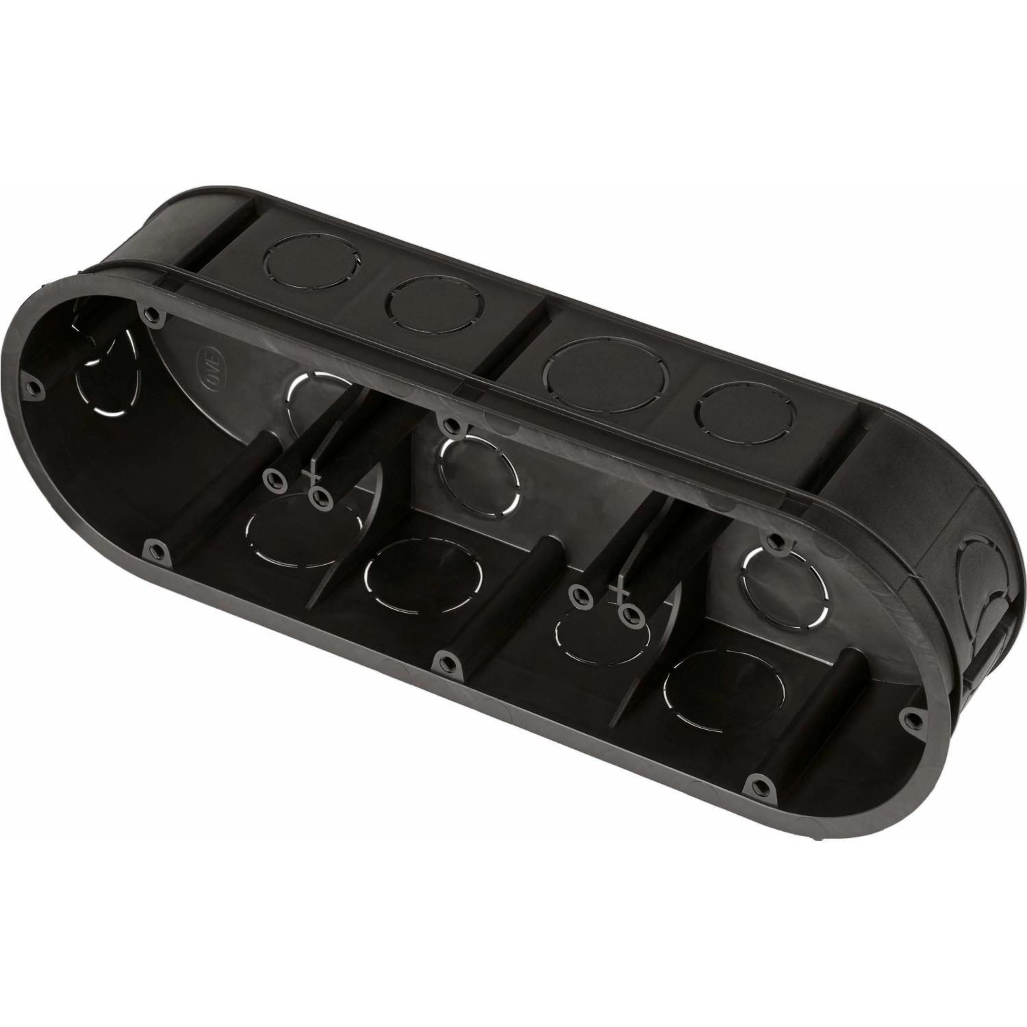 Kombi přístrojová krabice trojitá 218 mm x 75 mm IP20 černá