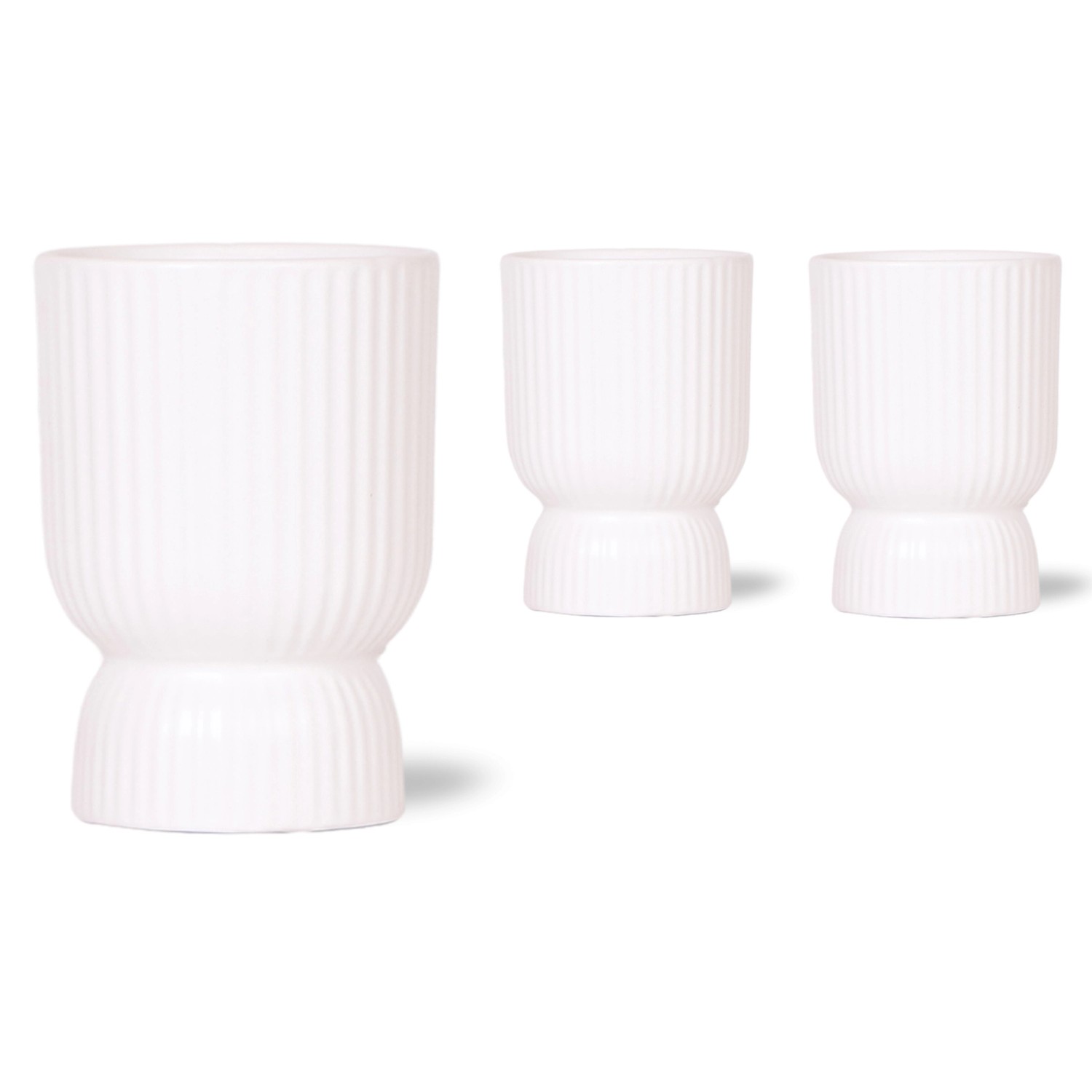 Keramický květináč Diabolo bílý pr. 9 x 10 cm