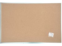 Bondecor Nástěnná tabule korková, stříbrná, 90 x 60 cm