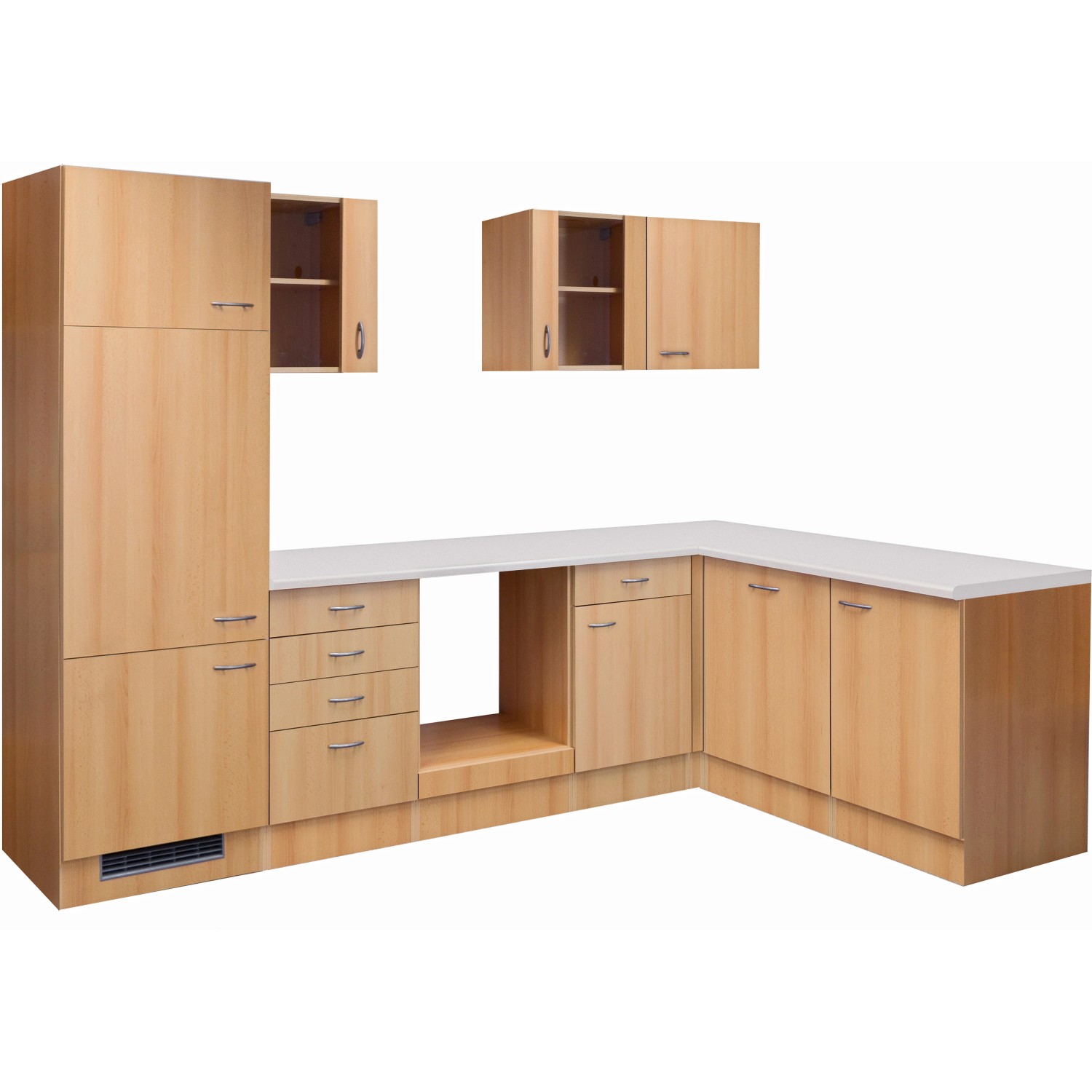 Flex-Well Kuchyně Nano 280x170 cm/typ2 - bez el.spotřebičů a dřezu