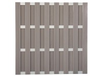 GroJa Hotový plot bez sloupků, Bi-Color White/hliník, 180 x 180 cm