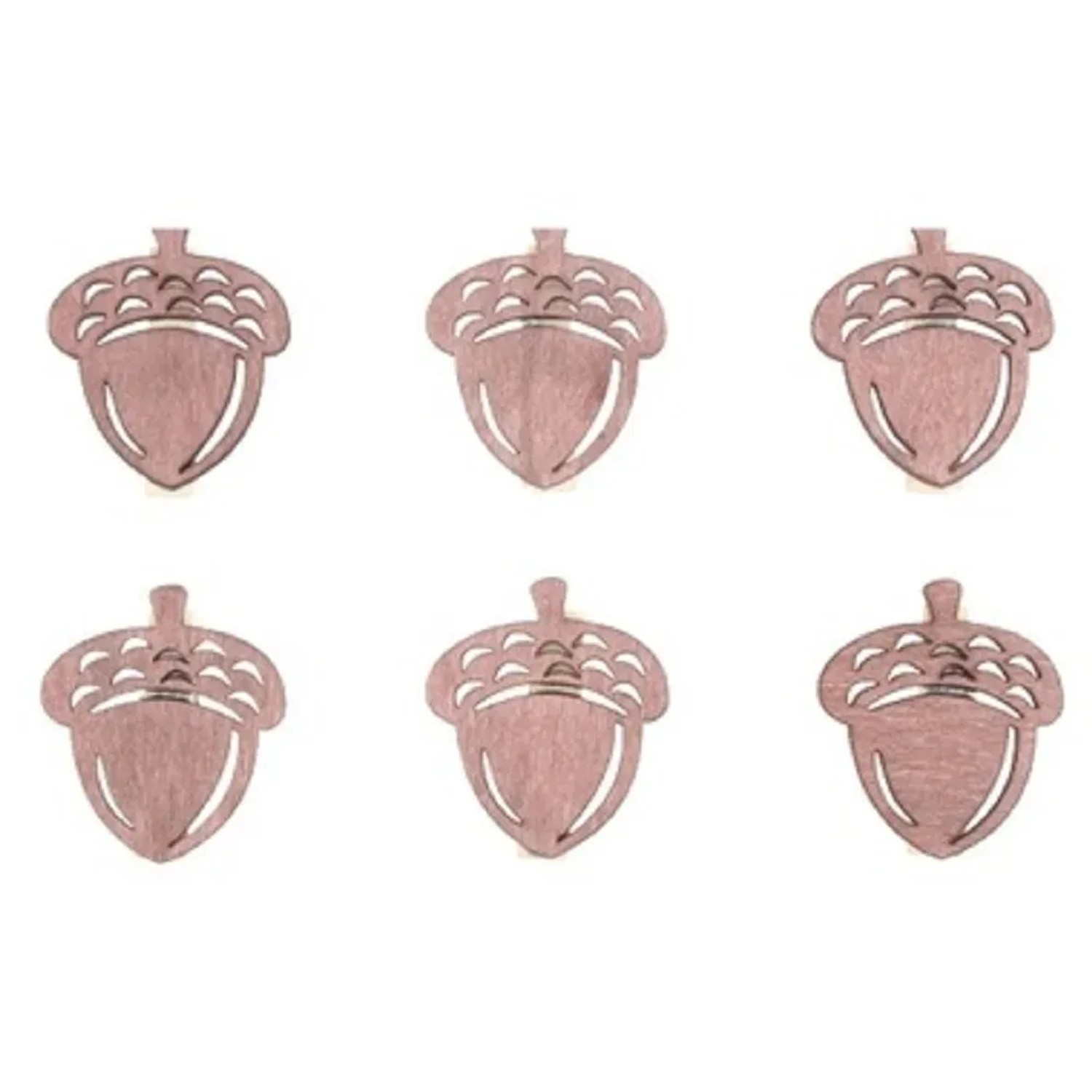 Anděl Přerov Žalud dřevěný na kolíčku, 6 ks, 4 cm