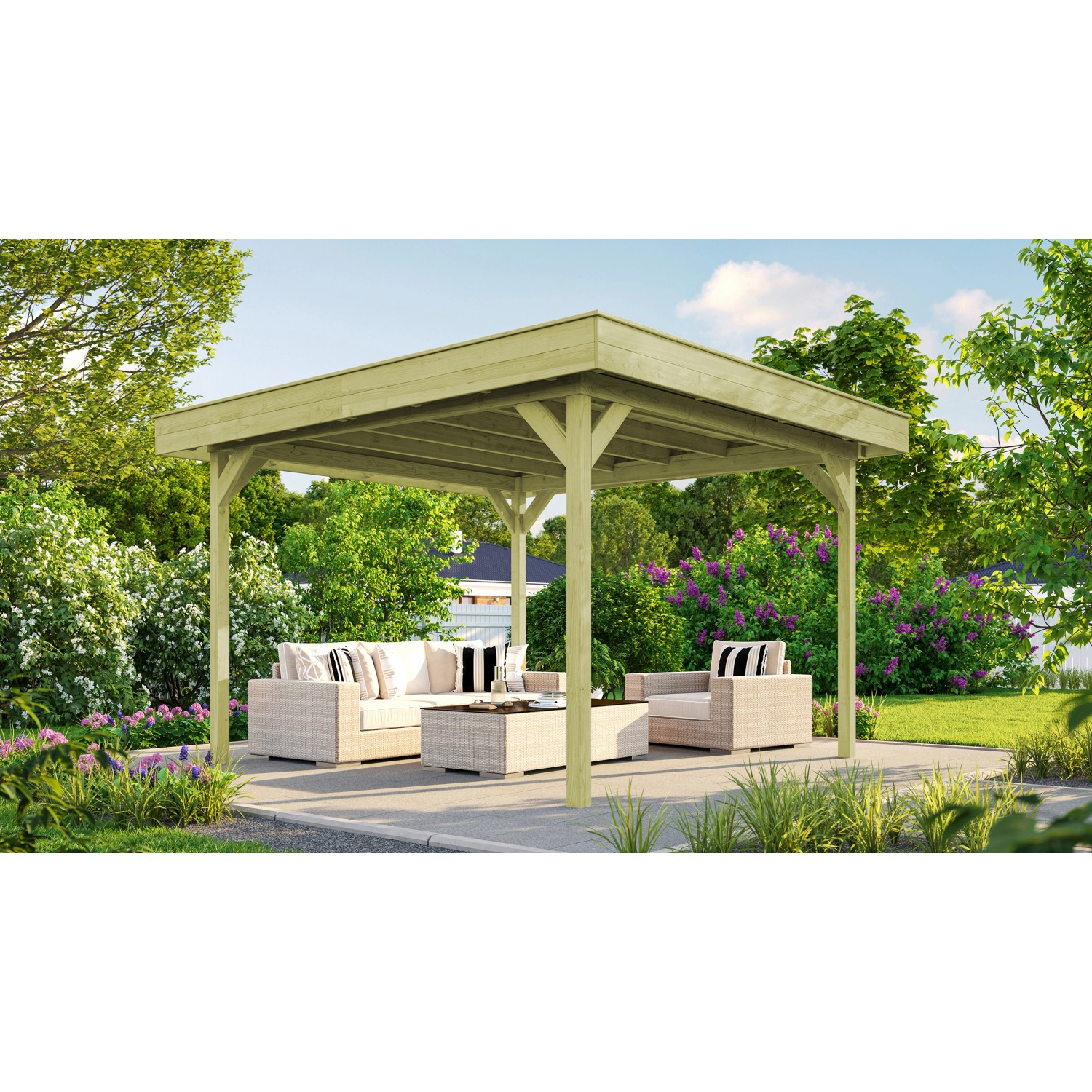 Weka Dřevěný zahradní altán 657 vel. 2, 349 x 360 x 230 cm