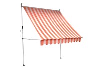 CMI Markýza s padacími rameny 250 cm x 150 cm měděná - krémová