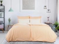 B.E.S. Oboustranné bavlněné povlečení meruňková/popelavá 140 x 200/70 x 90 cm B.E.S. Oboustranné bavlněné povlečení meruňková/popelavá 140 x 200/70 x 90 cm