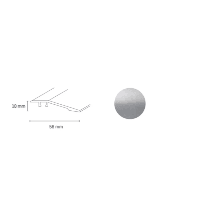 Döllken Profiles Vyrovnávací profil DP 71 hmoždinka 58 x 900 mm, stříbrný