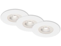 BRILO Vestavné LED svítidlo Kulana 3 ks, bílá, pr. 90 mm BRILO Vestavné LED svítidlo Kulana 3 ks, bílá, pr. 90 mm