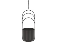 Závěsný květináč kov černý 11,5 x 63 cm