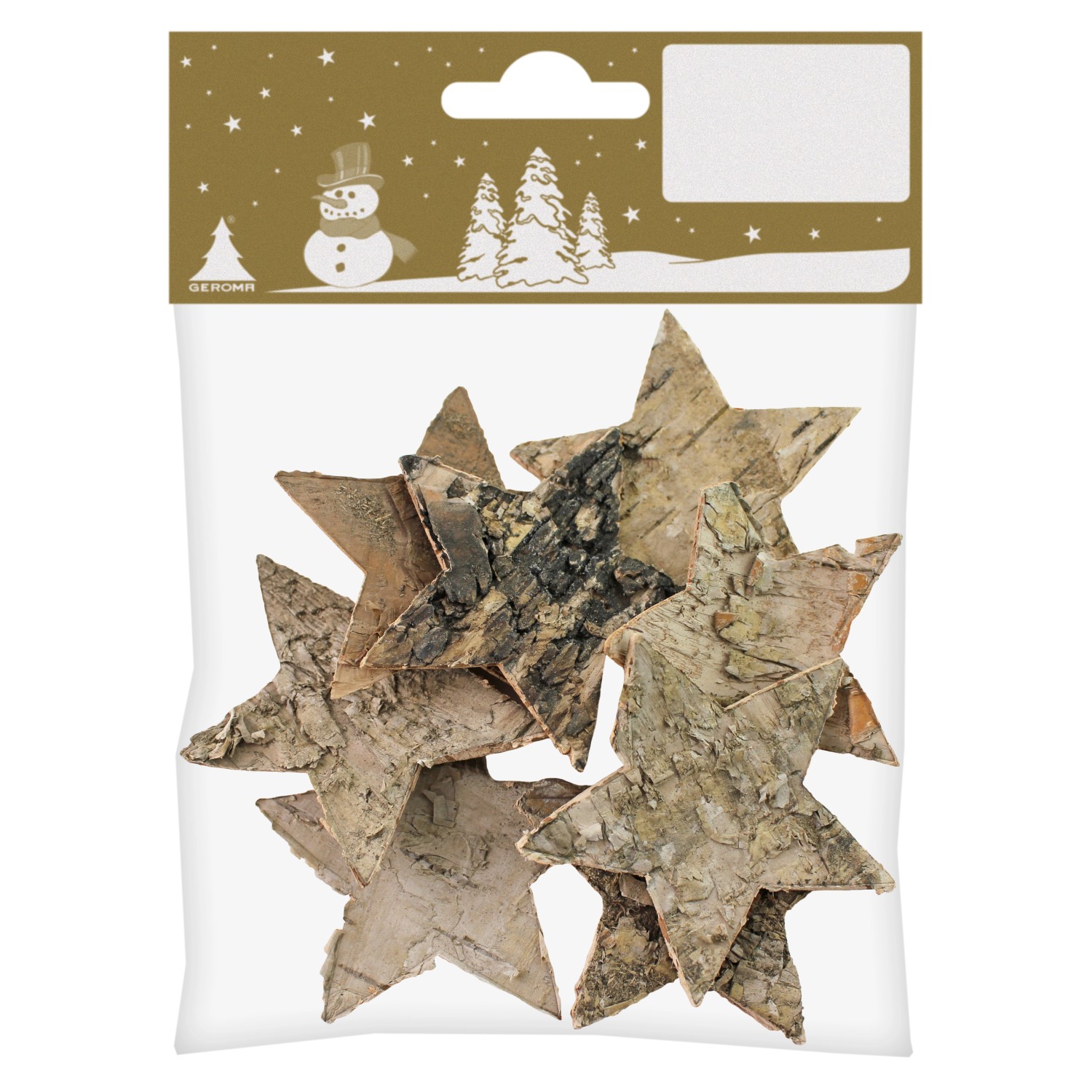 GEROMA Hvězdičky z kůry přírodní 5 cm, 8 ks