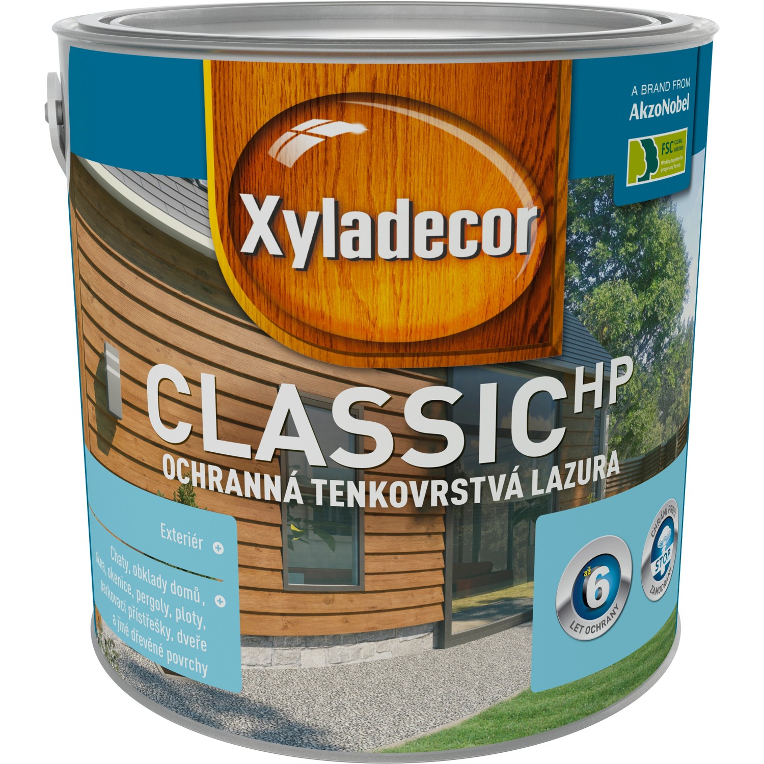 Xyladecor Ochranná tenkovrstvá lazura Classic HP týk 2,5 l