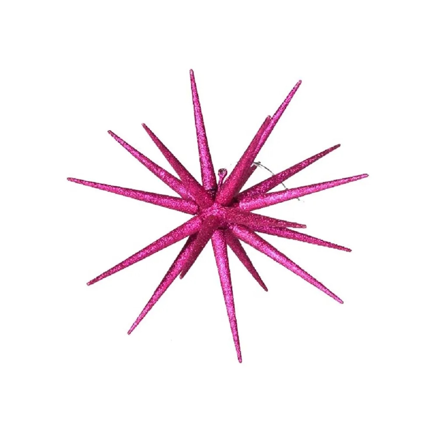 EverGreen Špička na vánoční stromek - ježek, růžová se třpytkami, 25 cm