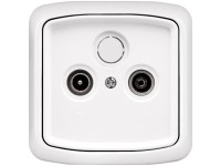 ABB Zásuvka TANGO 5011A-W0303 B - Radio/TV bílá 38 x 150 x 110 mm