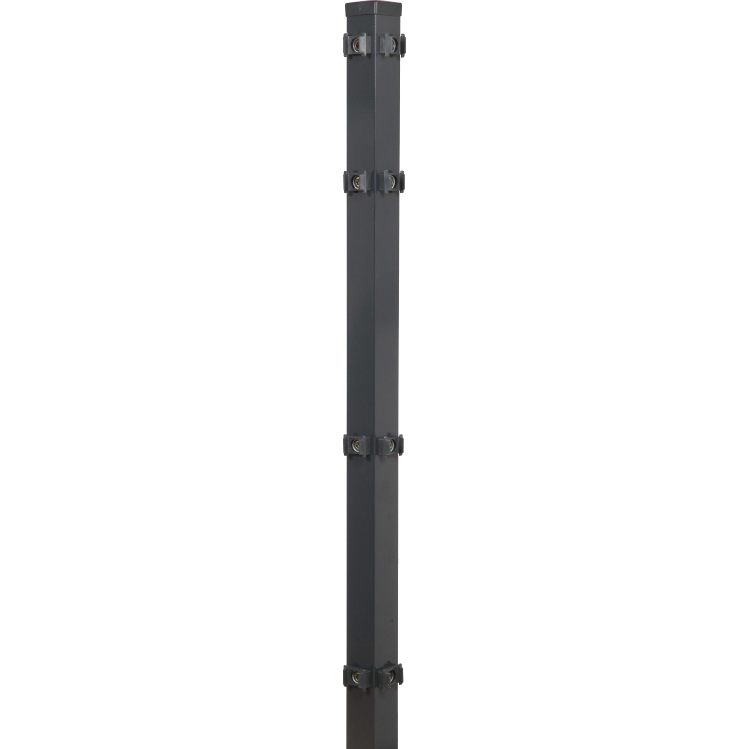 Floraworld Rohový plotový sloupek s upínacími deskami antracit 6 x 4 x 220 cm