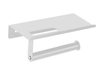 Allstar Nástěnný držák toaletního papíru Walli bílý matný s přihrádkou 18 cm x 9