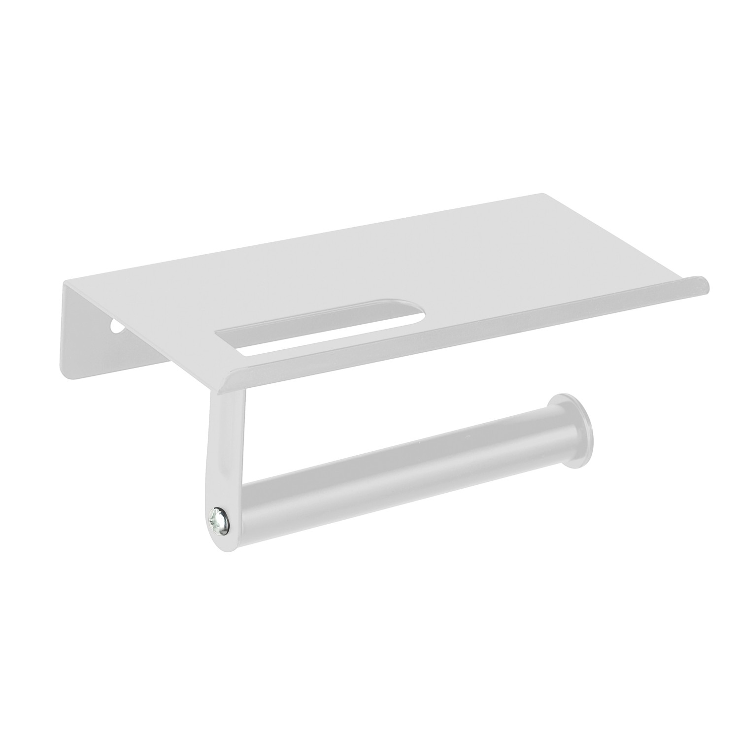 Allstar Nástěnný držák toaletního papíru Walli bílý matný s přihrádkou 18 cm x 9