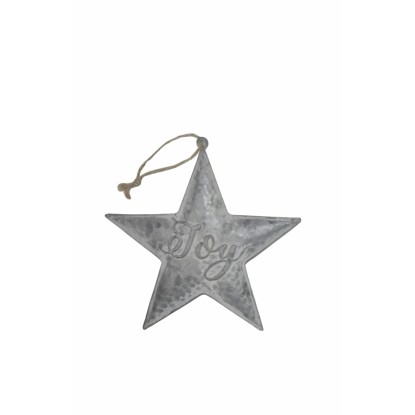 Boltze Závěsná dekorace hvězda Herwig šedá 11,5 x 11,5 cm, 1 ks