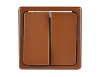 SEZ Sériový spínač Standard DS 1201-5 HP skořicový 28 x 82 x 82 mm