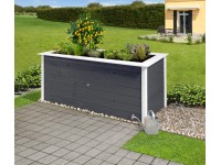 Weka Vyvýšený záhon Herba, antracitová/bílá 205 x 80 x 81 cm