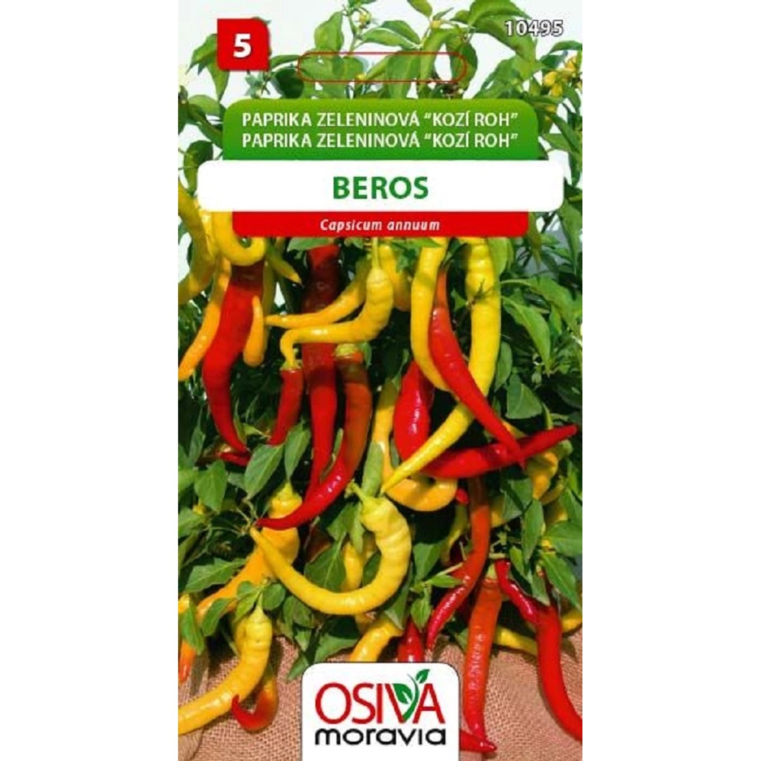 Semínka Paprika zeleninová kozí roh Beros (Capsicum annuum)