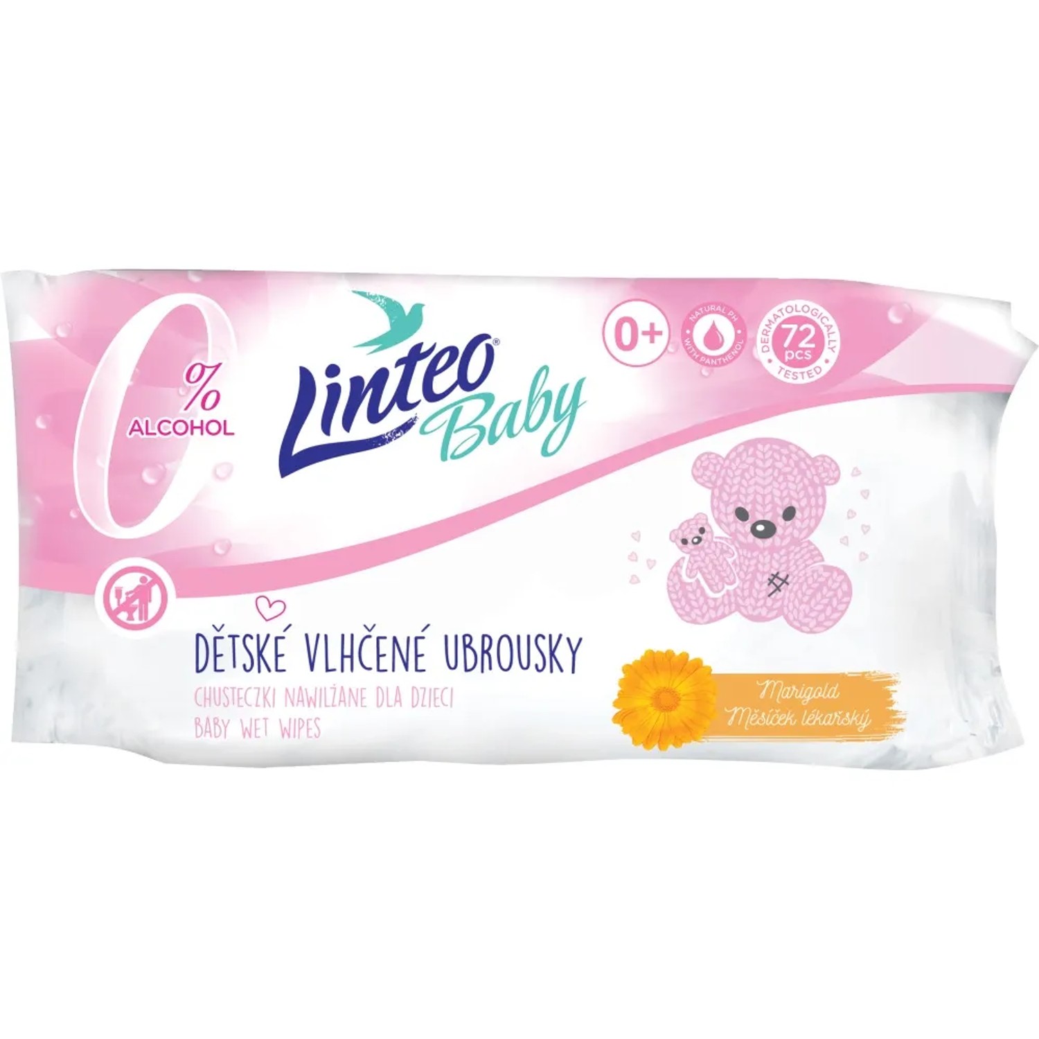 Vlhčené ubrousky Linteo  - 72 ks