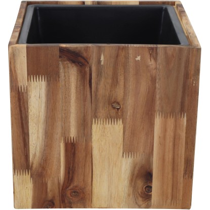 A.H.G. Květináč Quader s plastovou vložkou, akát, 43 x 40 cm