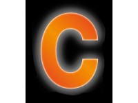 Conacord Reflexní domovní písmeno C, oranžové, 8 cm