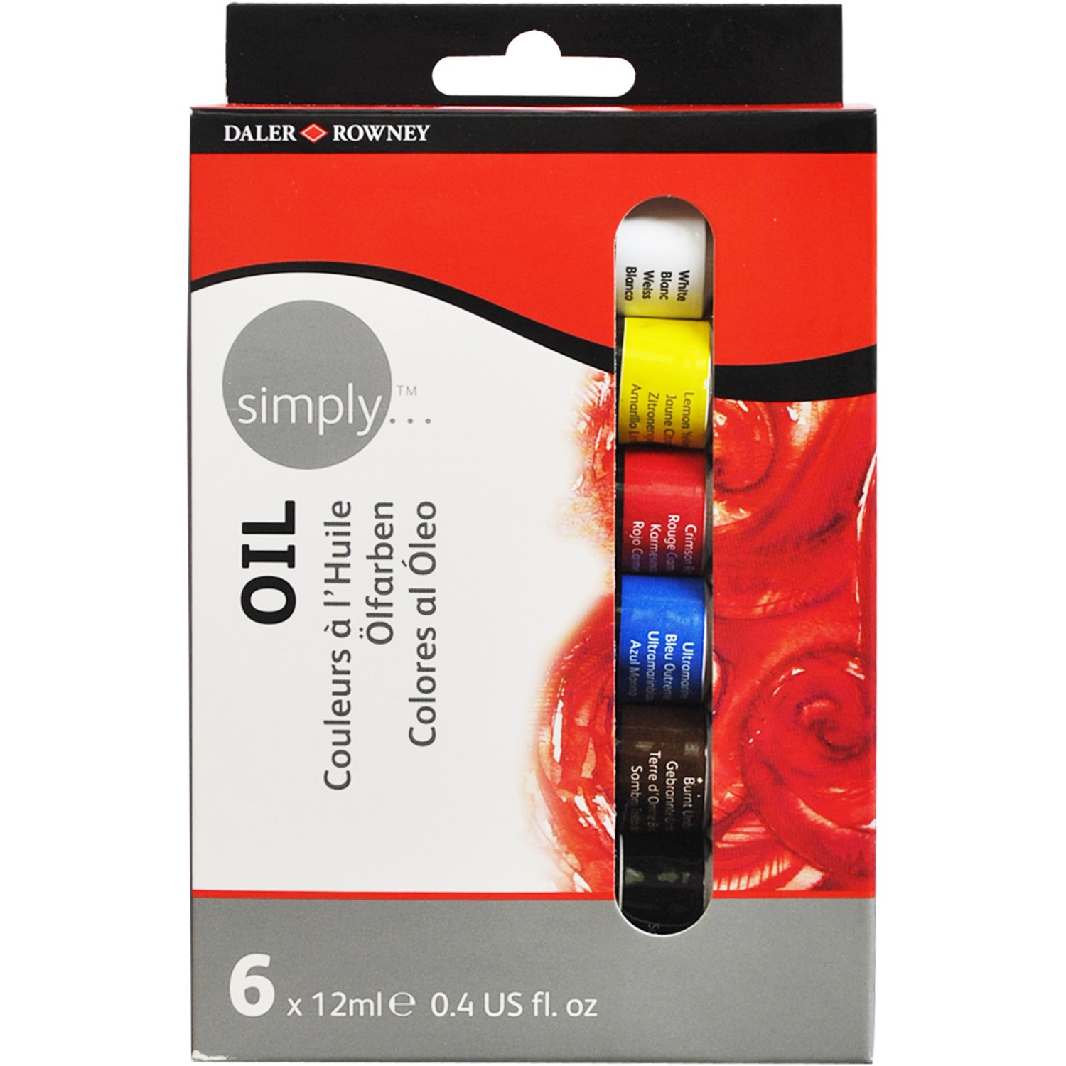 Daler Rowney Sada olejových barev SIMPLY, 6 x 12 ml