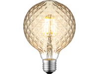 Just Light. Filam. LED žárovka E27, G95, 399lm, 2700K, 4W, jantar. křišťál Just Light. Filam. LED žárovka E27, G95, 399lm, 2700K, 4W, jantar. křišťál