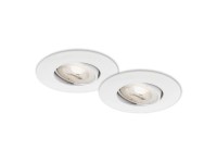 Briloner Vestavné LED svítidlo Kulana, 4,9W, 480lm, 3000K, bílá, pr. 9 cm, 2 ks