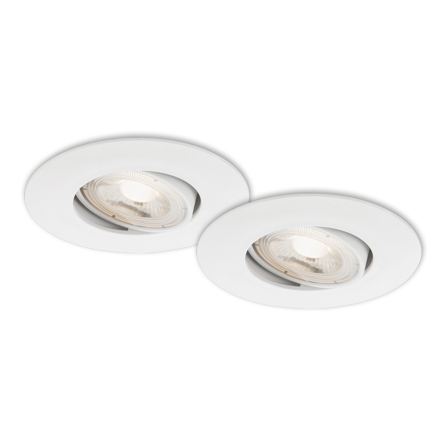 Briloner Vestavné LED svítidlo Kulana, 4,9W, 480lm, 3000K, bílá, pr. 9 cm, 2 ks