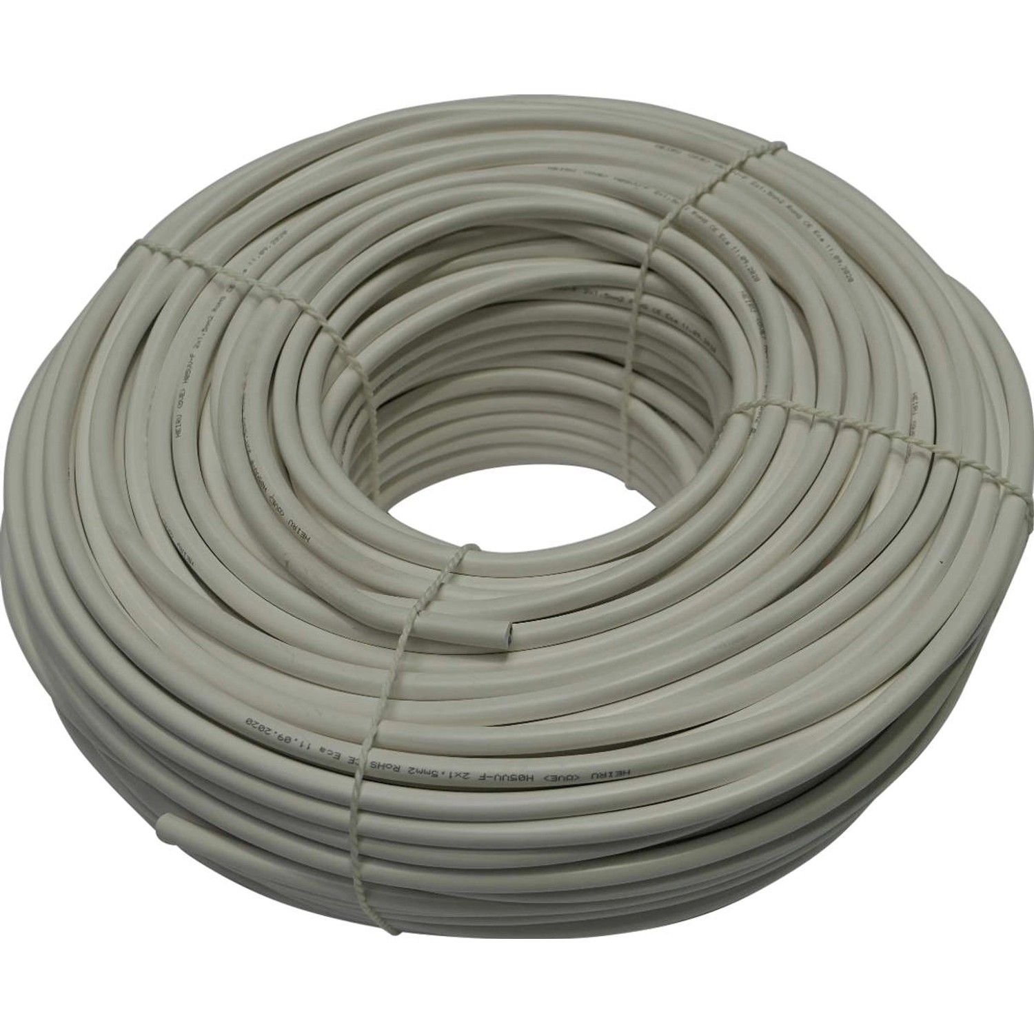 Silový kabel H05VV-F 2x1,5 mm, bílá - metráž