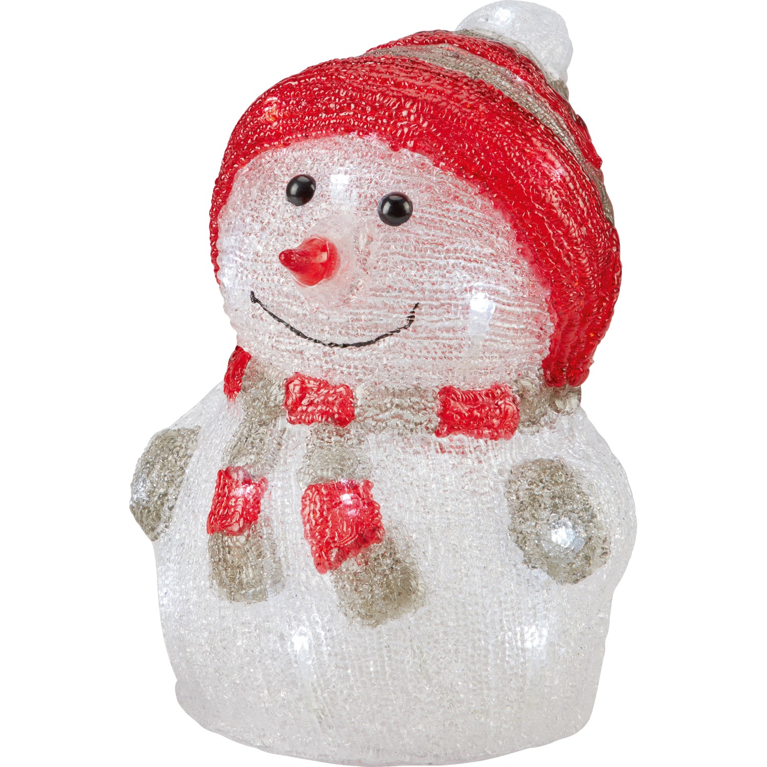 CMI LED akrylový sněhulák vícebarevný 23 x 17,5 x 17,5 cm