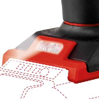 Detail: Akumulátorová tavná pistole Einhell TE-CG 18 Li Solo s LED indikátorem.
