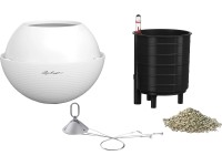 Lechuza Závěsný květináč Bola Color 23, bílá, pr. 23 x 18 cm