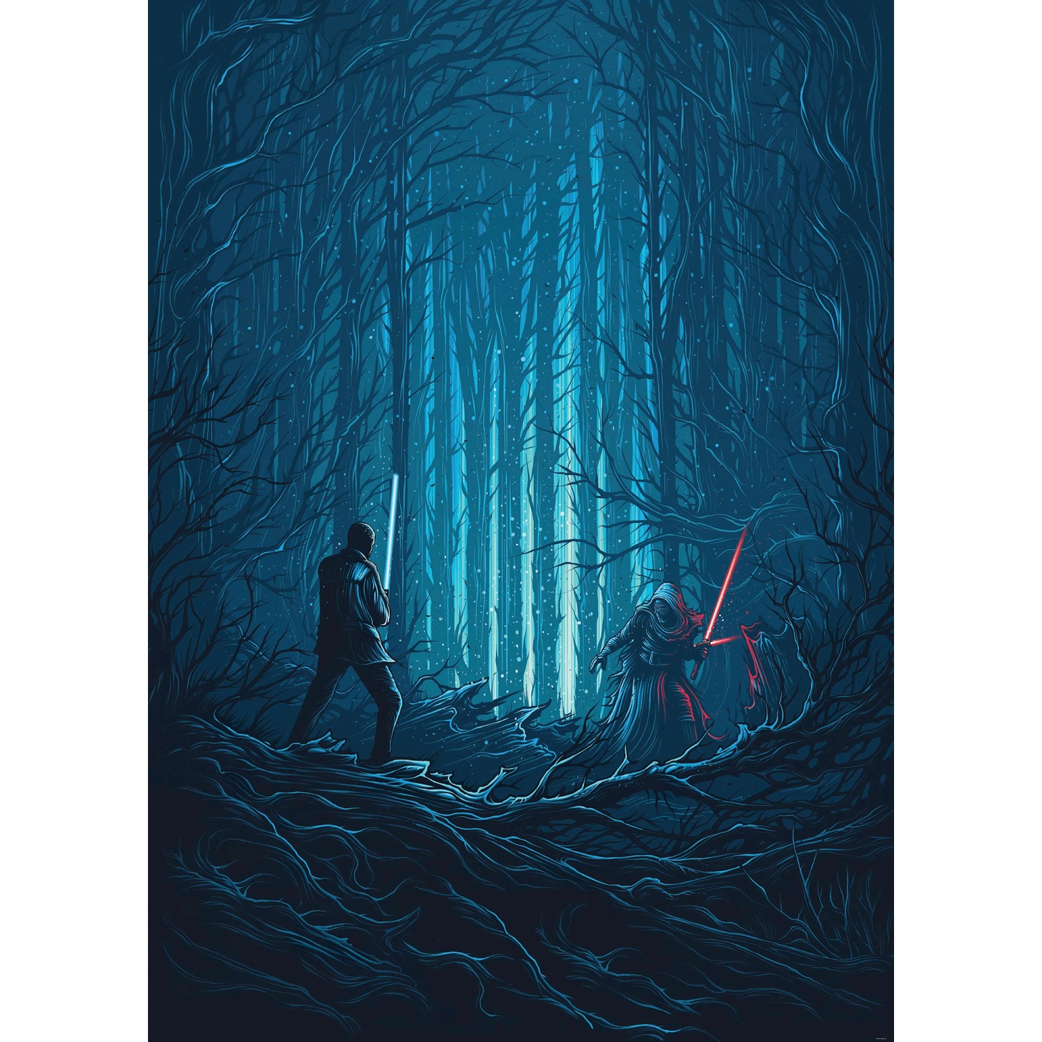 Komar Vliesová fototapeta Star Wars Wood Fight 200 x 280 cm