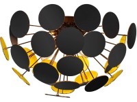 Trio Stropní svítidlo Discalgo černo-zlaté