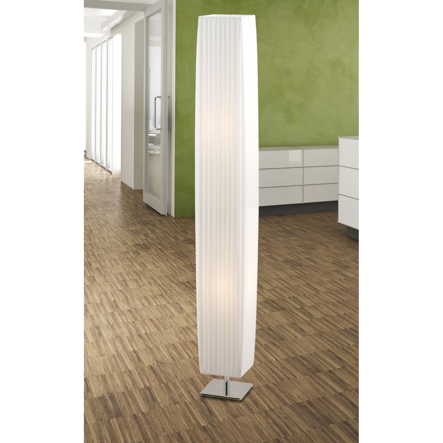 Svítidlo s plisé stínítkem bílé