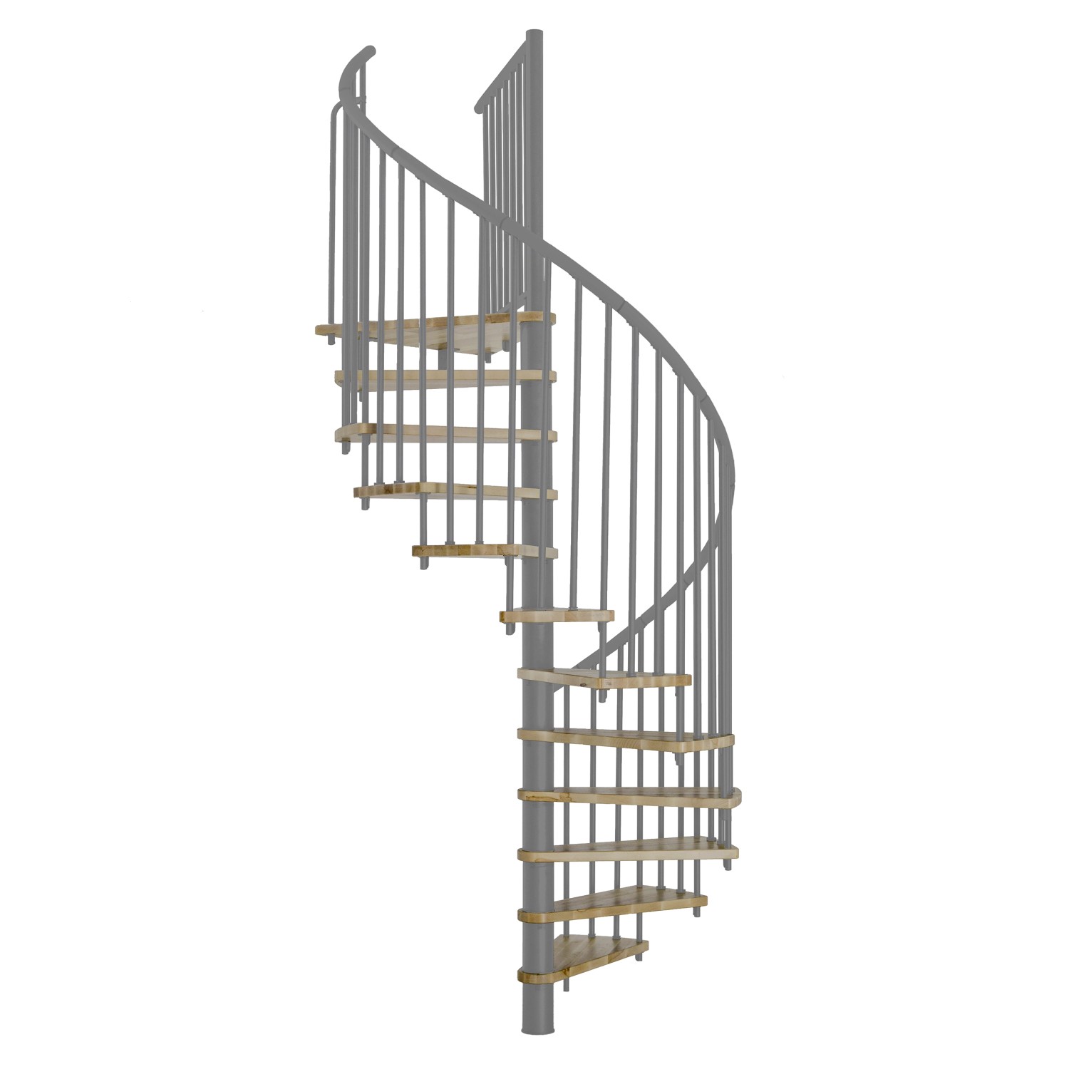 Minka STAIRS Kombinované točité schodiště Spiral Effect dub/šedá pr. 120 cm