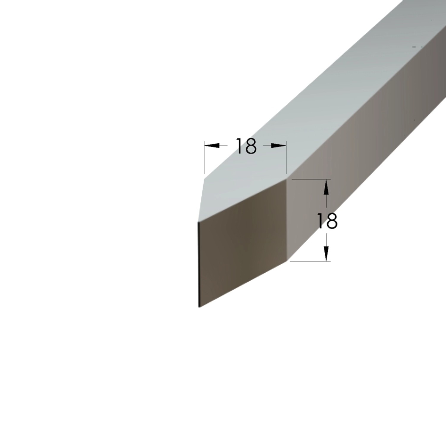Spálenský Kolík k rajčatům H 1818S/150, dřevina borovice, 1450 x 18 x 18 mm