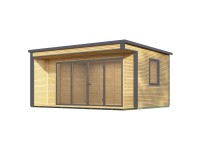 Weka Designový dřevěný domek Cubilis 4.0, přírodní, 518 x 421 x 256 cm