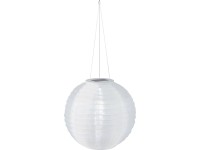 Solární LED lucerna, textil, bílá, pr. 30 x 60,5 cm