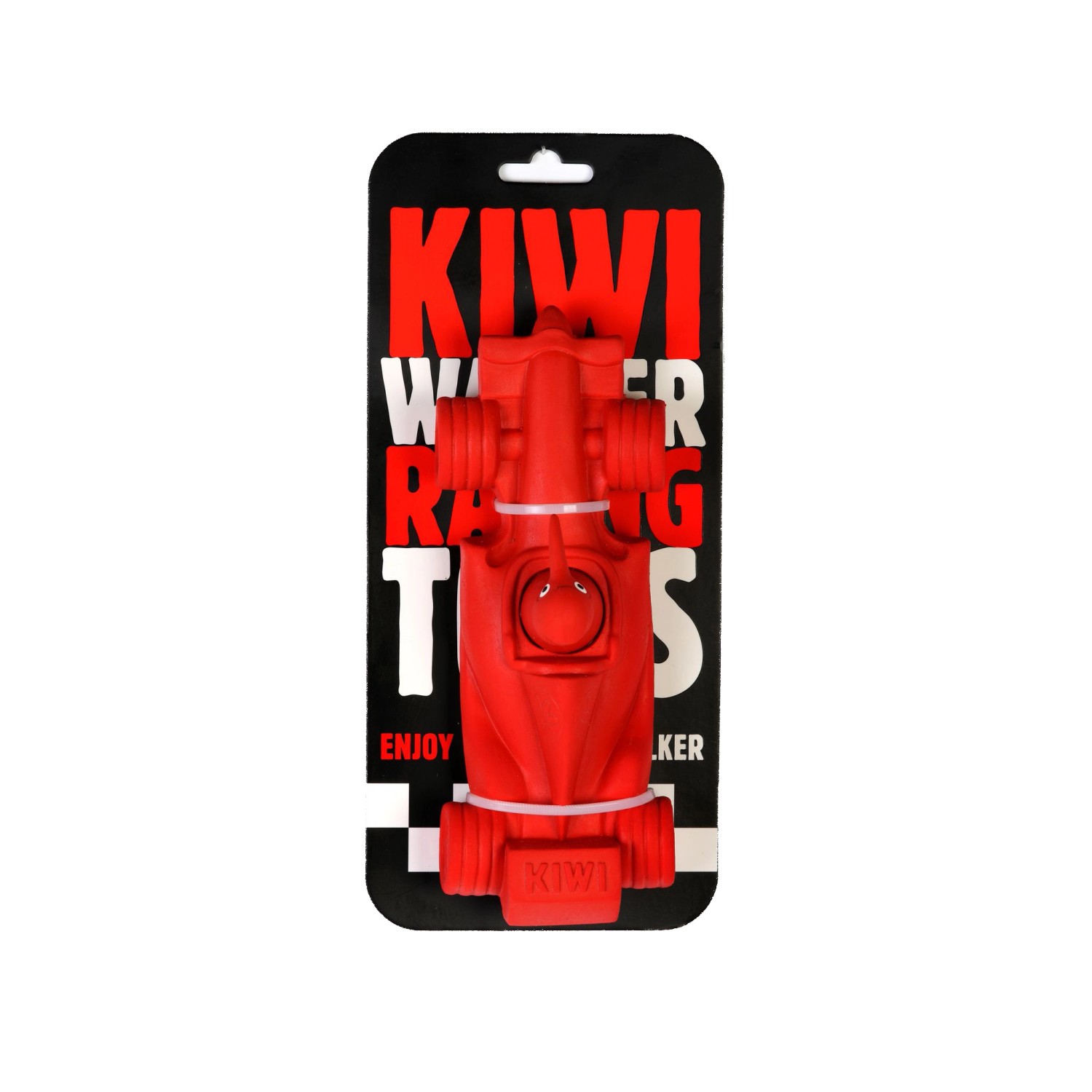 Kiwi Walker Latexová hračka pískací Formula 19 cm, červená