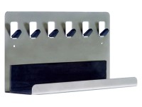 Lišta na klíče kovová, matná poniklovaná, 15 cm x 30 cm x 7,5 cm