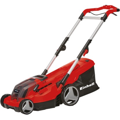 Akumulátorová sekačka Einhell Power X-Change GE-CM 36/37 Li Solo s 45l košem, červeno-černá.