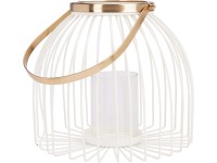 Koopman Kovová lucerna s uchem bílo-zlatá 22 x 19,5 cm Koopman Kovová lucerna s uchem bílo-zlatá 22 x 19,5 cm